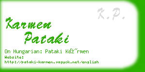 karmen pataki business card